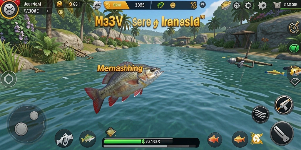 Gameplay seru 333V dengan berbagai ikan untuk ditangkap.