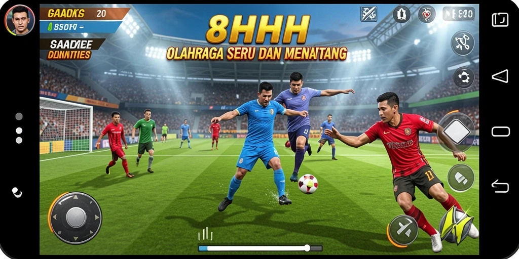 Tampilan gameplay seru dari olahraga di 8HHH.