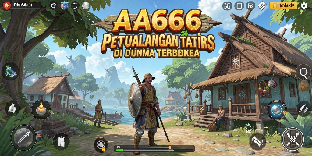 Tampilan screenshot AA666 menunjukkan petualangan seru di dunia terbuka.