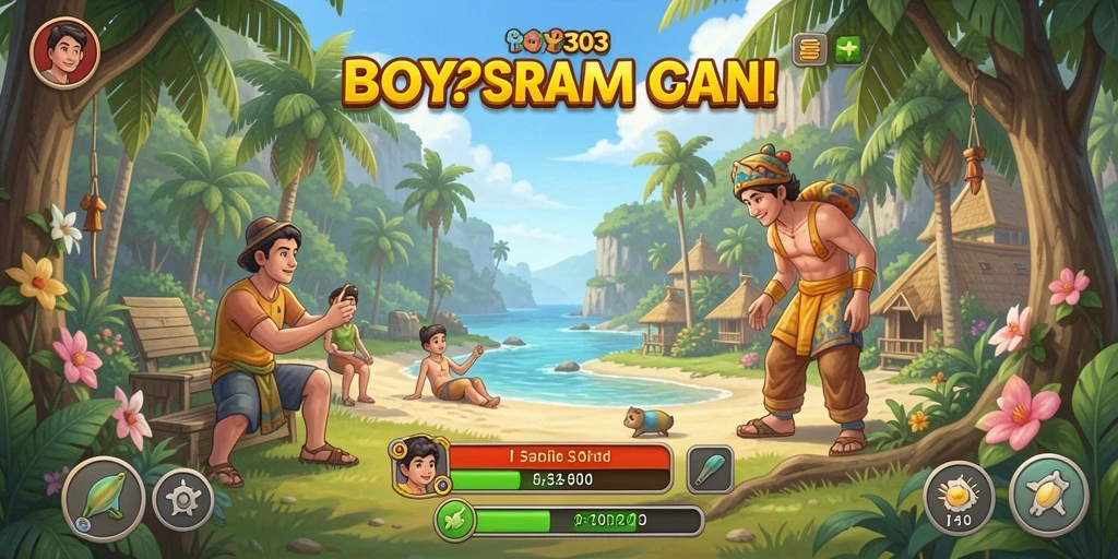 Tampilan gameplay BOY303 yang ceria dan menghibur.