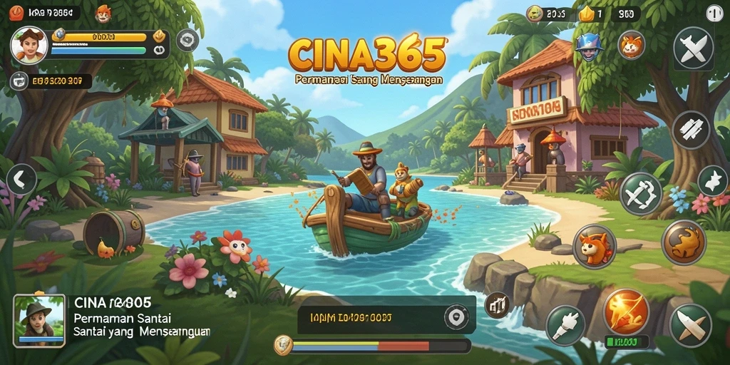 Tampilan gameplay CINA365 yang cerah dan menawan.