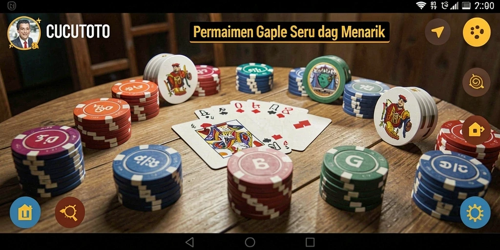 Gameplay CUCUTOTO menghadirkan keseruan permainan Gaple.