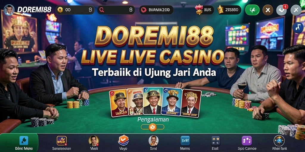 Tampilan menarik permainan Live Casino DOREMI88 dengan dealer profesional.