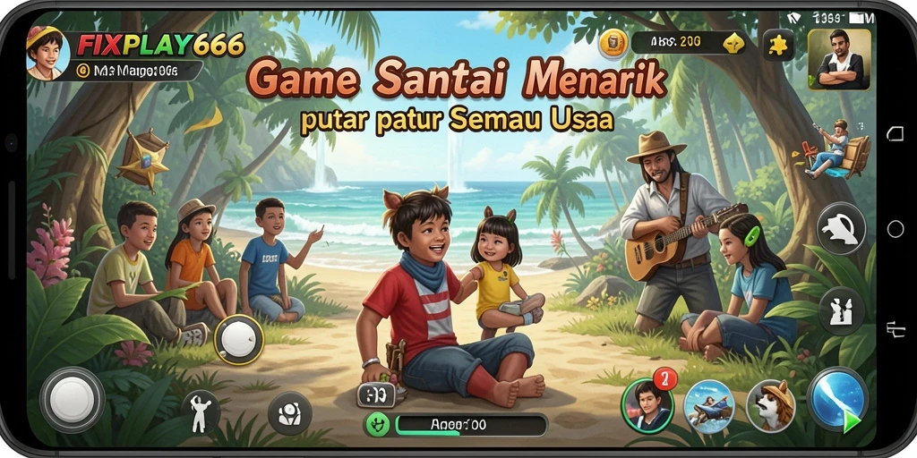 Tampilan gameplay FIXPLAY666 yang ceria dan menarik.