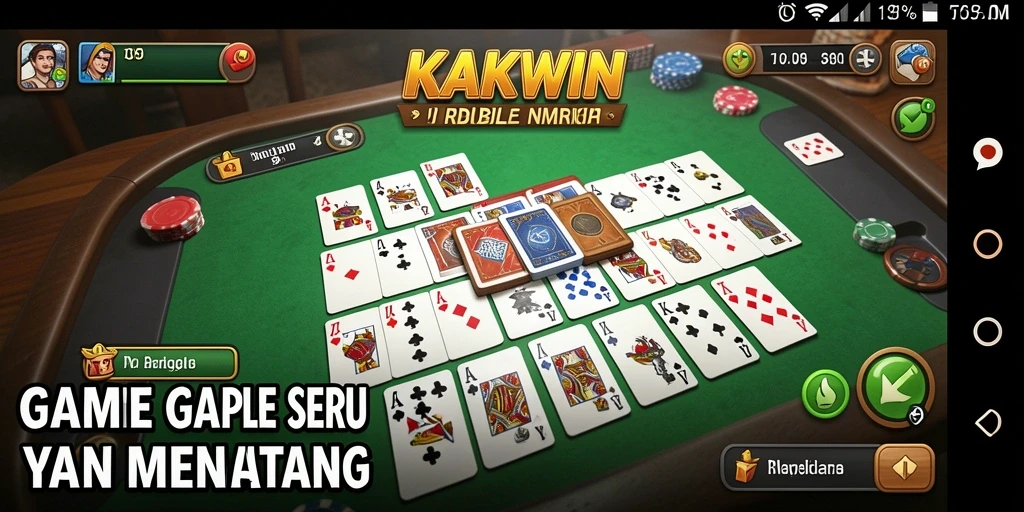 Gameplay seru KAKWIN dalam permainan Gaple.