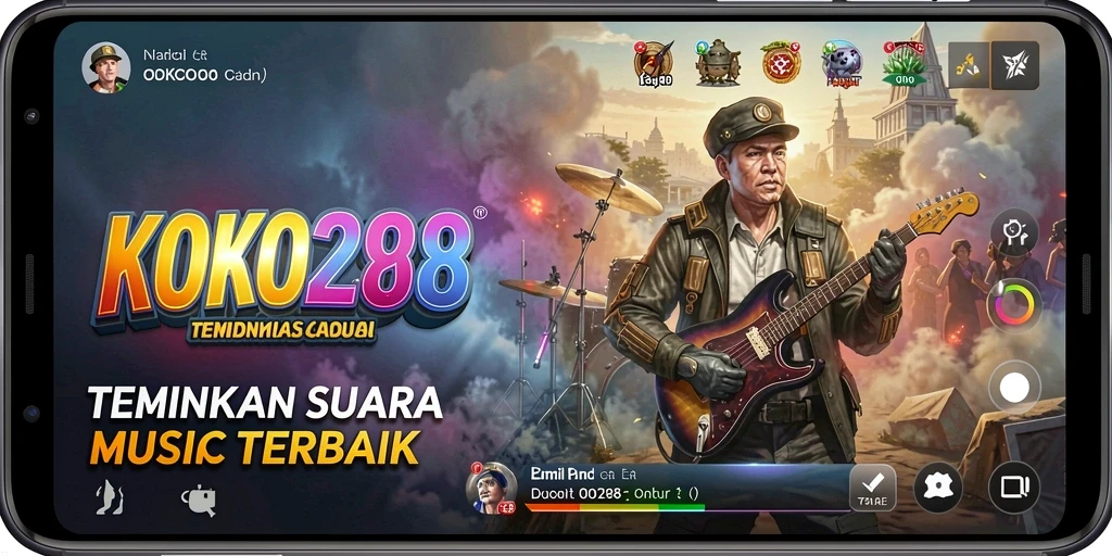 Tampilan gameplay KOKO288 dengan fitur interaktif dan koleksi lagu.