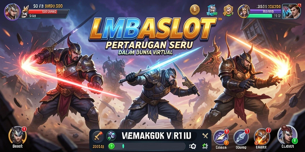 Screenshot gameplay LMBASLOT menampilkan aksi pertarungan yang mendebarkan.