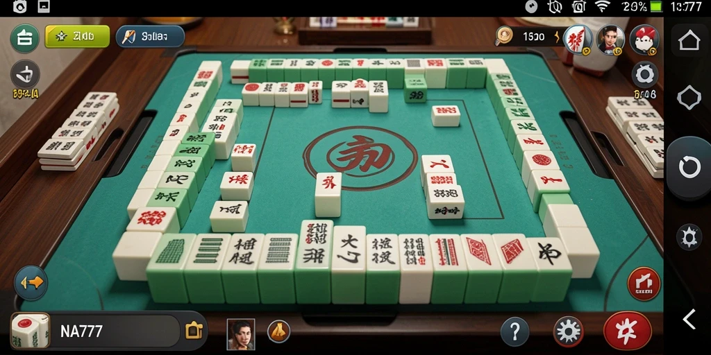 Tampilan gameplay Mahjong yang menarik di NA777.