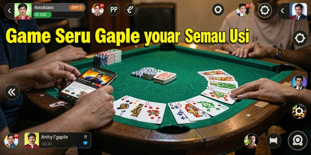 Tampilan gameplay Gaple yang menarik dan interaktif di PP7.
