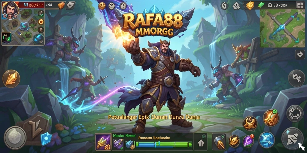 Screenshot RAFA88 menampilkan pertempuran mendebarkan di dunia MMORPG.