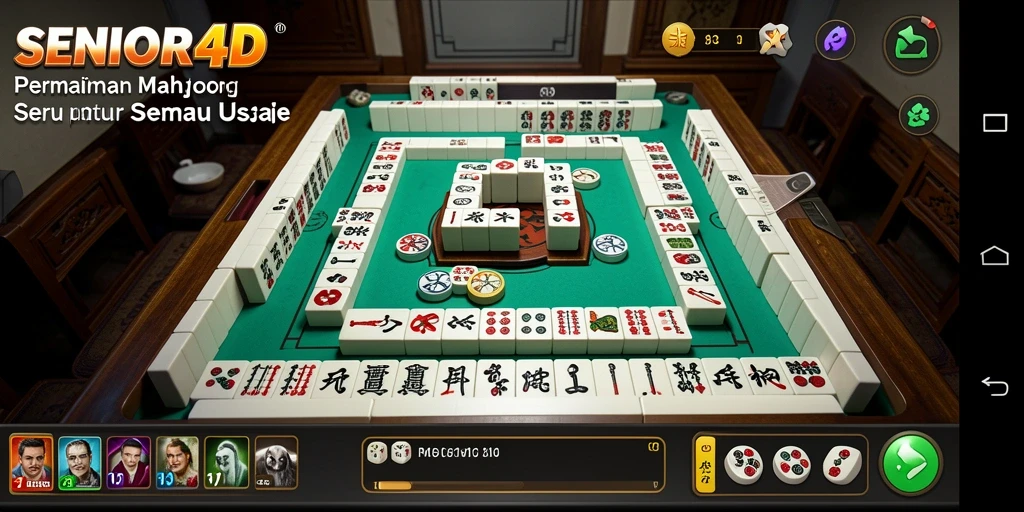 Tampilan gameplay SENIOR4D yang menarik dalam permainan Mahjong.
