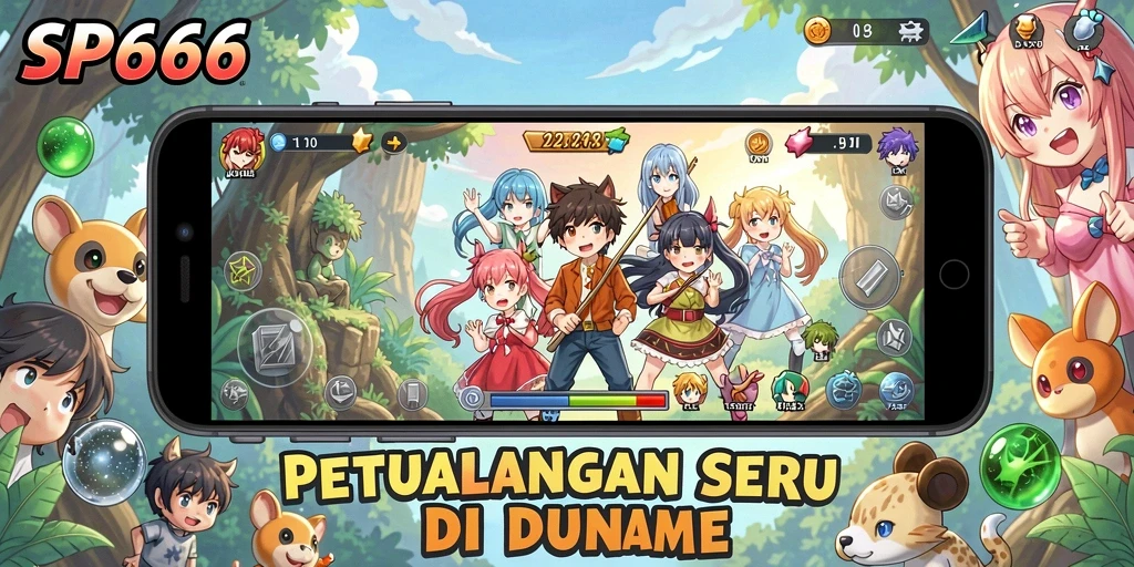 Screenshot menampilkan aksi seru dalam permainan Anime SP666.