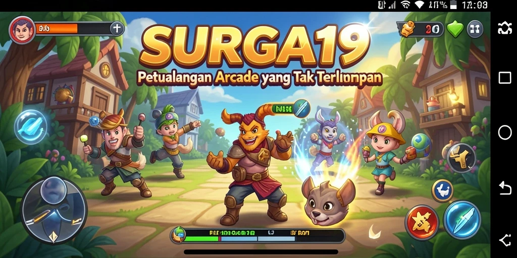 Tangkapan layar permainan SURGA19 dengan aksi arcade yang seru.