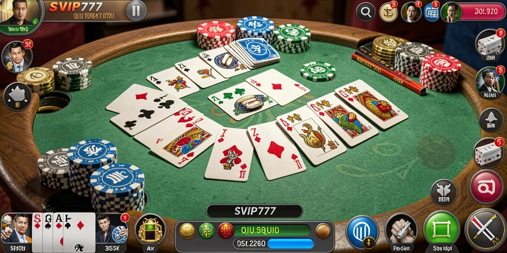 Tampilan gameplay seru dari permainan QiuQiu SVIP777.