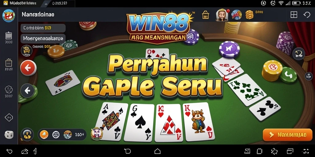 Tampilan gameplay seru Gaple di WIN88 yang menantang.