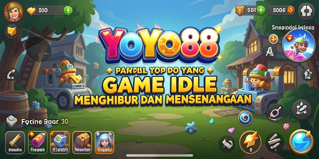 Screenshot gameplay <strong>YOYO88</strong> menampilkan karakter yang sedang bekerja dan mengumpulkan sumber daya.